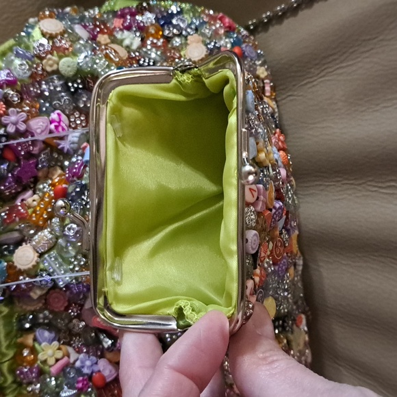 La Viola Beaded Crossbody And Change Purse "Rare" - Picture 3 of 8